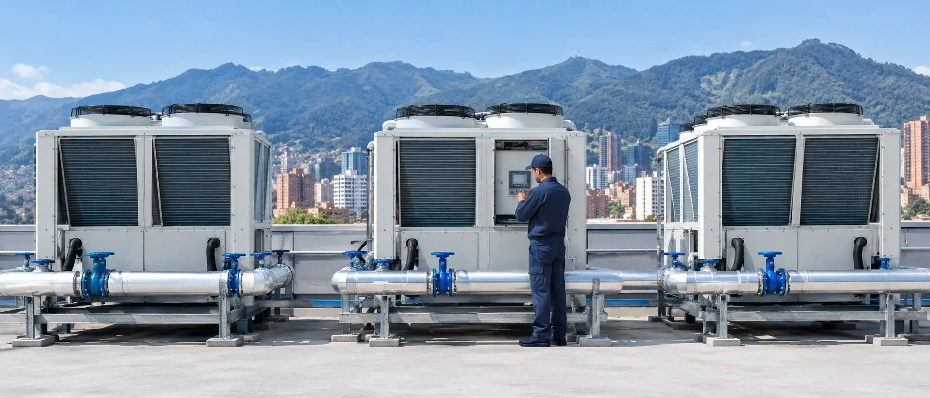 Chillers industriales instalados en Bogotá